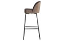 Krzesło barowe aksamitne nugatowe VOGUE 80 cm