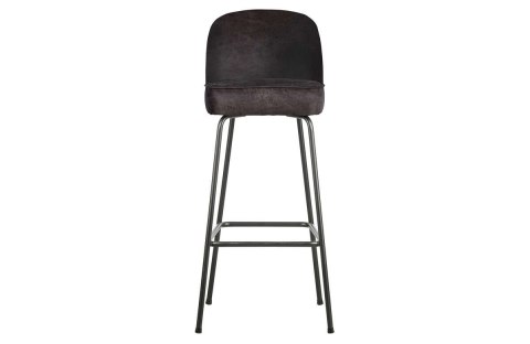 Krzesło barowe czarne z ekoskóry VOGUE 80 cm