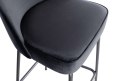 Krzesło barowe aksamitne atramentowe VOGUE 80 cm