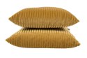 Poduszka musztardowa z grubego sztruksu DUBAI