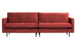 Sofa welurowa RODEO CLASSIC 3-osobowa kasztanowa