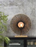 Lampa stołowa okrągła z bambusowym kloszem KALIMANTAN 60x15
