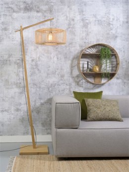 Lampa stojąca podłogowa z bambusowym kloszem naturalna BROMO 40x18