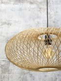 Lampa podłogowa stojąca bambusowa naturalna/czarna CANGO 60x25