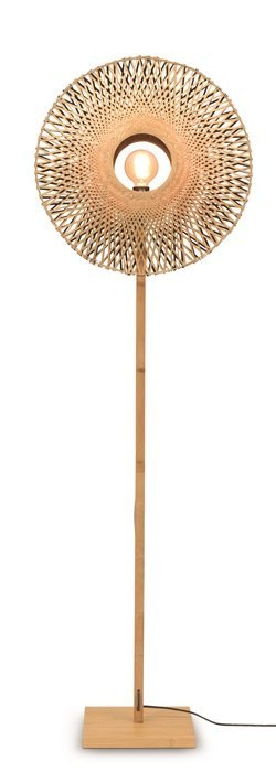 Lampa podłogowa z bambusowym kloszem okrągła KALIMANTAN 60x15
