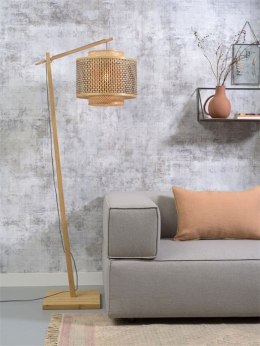 Lampa podłogowa stojąca z dwuwarstwowym bambusowym kloszem BHUTAN 40x34