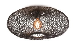Lampa sufitowa bambusowy plafon czarny CANGO 60x25