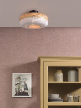 Lampa sufitowa plafon bambusowy naturalna/biała PALAWAN 40x15