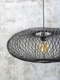 Lampa sufitowa wisząca bambusowa czarna CANGO 60x25