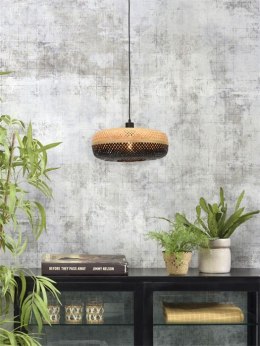 Lampa wisząca bambusowa czarna/naturalna PALAWAN 40x15