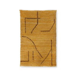 Dywan bawełniany ręcznie tkany ochra/brąz