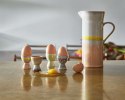 Zestaw 4 ceramicznych kieliszków do jajek 70's