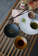 Talerz ceramiczny japoński deserowy matowa czerń Kyoto