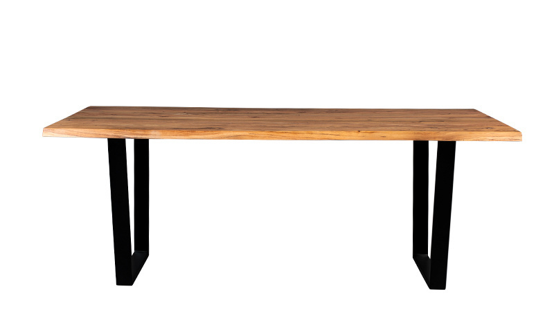 Stół z drewna akacji na żelaznej ramie 200X90