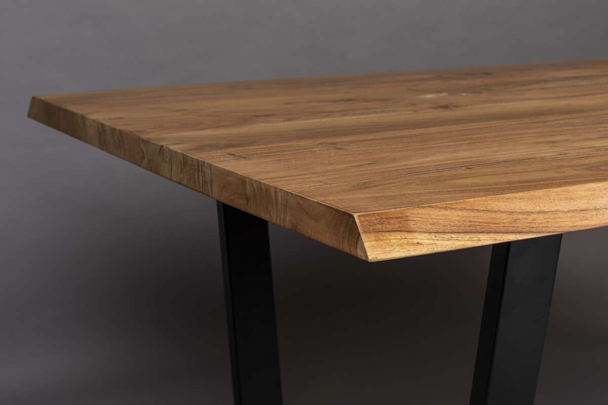 Stół z drewna akacji na żelaznej ramie 200X90