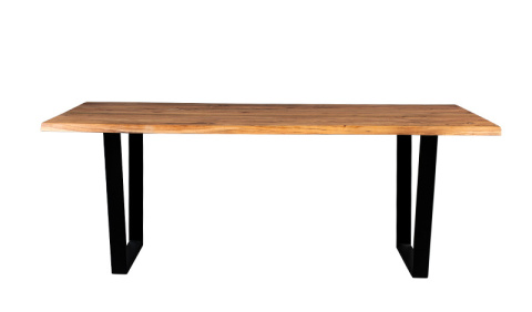 Stół z drewna akacji na żelaznej ramie 220X90