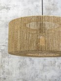 Lampa podłogowa z kloszem z plecionego bambusa czarna IGUAZU 50x22