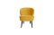 Fotel retro aksamitny żółty SARA