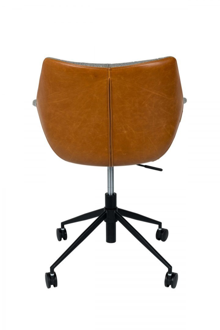 Krzesło biurowe DOULTON VINTAGE brązowe - Zuiver