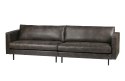 Klasyczna sofa RODEO 3-osobowa czarna