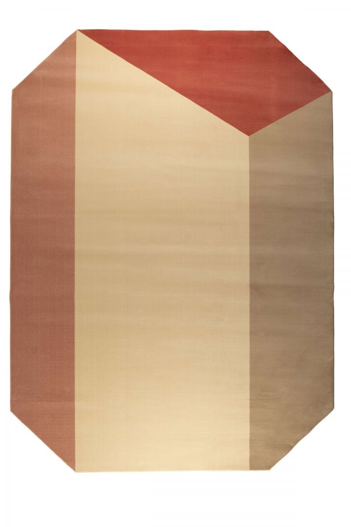 Dywan z motywem geometrycznym czerwień HARMONY 160x230 cm
