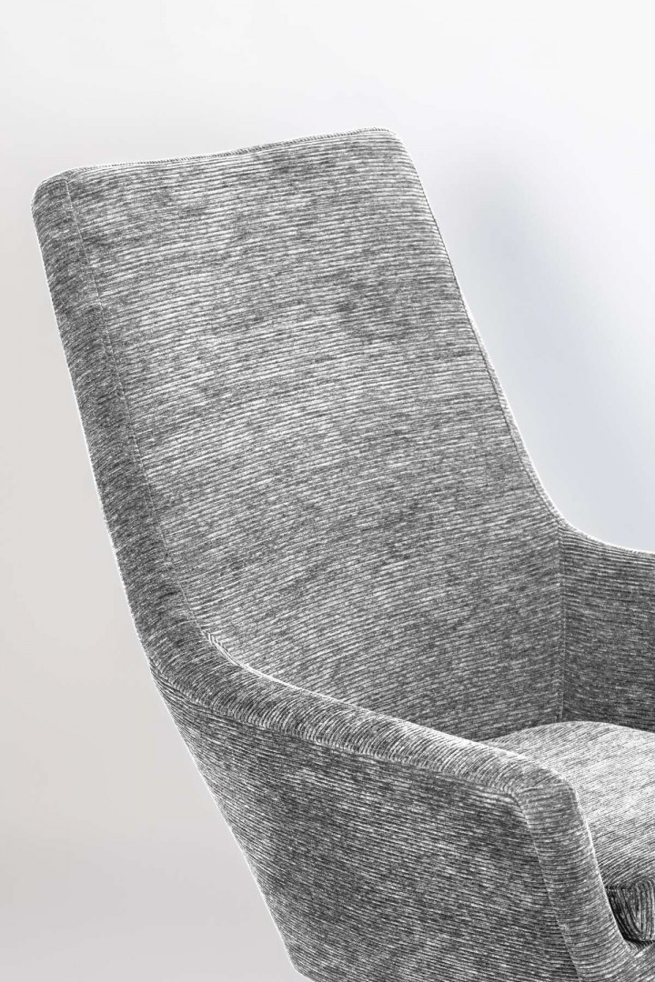 Fotel tapicerowany modern BORIS jasno szary