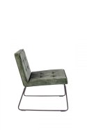 Fotel tapicerwowany modern CAROLINE szaro-zielony