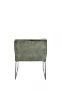 Fotel tapicerwowany modern CAROLINE szaro-zielony