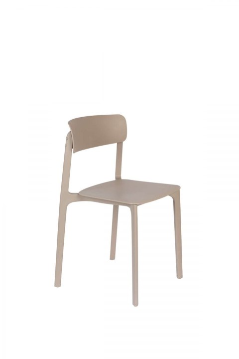 Krzesło plastikowe CAROL jasno brązowe