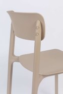Krzesło plastikowe CAROL jasno brązowe
