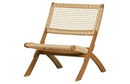 Krzesło ogrodowe składane z drewna eukaliptusa naturalne LOIS