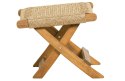 Podnóżek / stołek z drewna eukaliptusowego naturalny LOIS