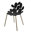 Krzesło designerskie kaktus FILICUDI (set 2 szt.) czarno-złote