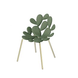Krzesło designerskie kaktus FILICUDI (set 2 szt.) zielono-złote