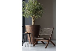 Krzesło ogrodowe składane z drewna eukaliptusa brązowy LOIS