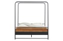 Łóżko metalowe czarne BUNK 160x200 cm