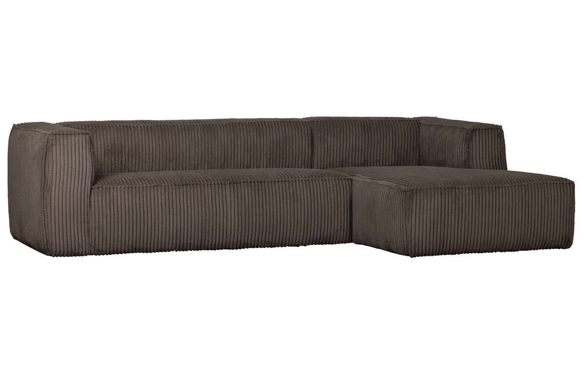 Sofa narożnik sztruksowy prawy gliniany BEAN