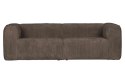 Sofa 3,5-osobowa sztruksowa brązowa BEAN