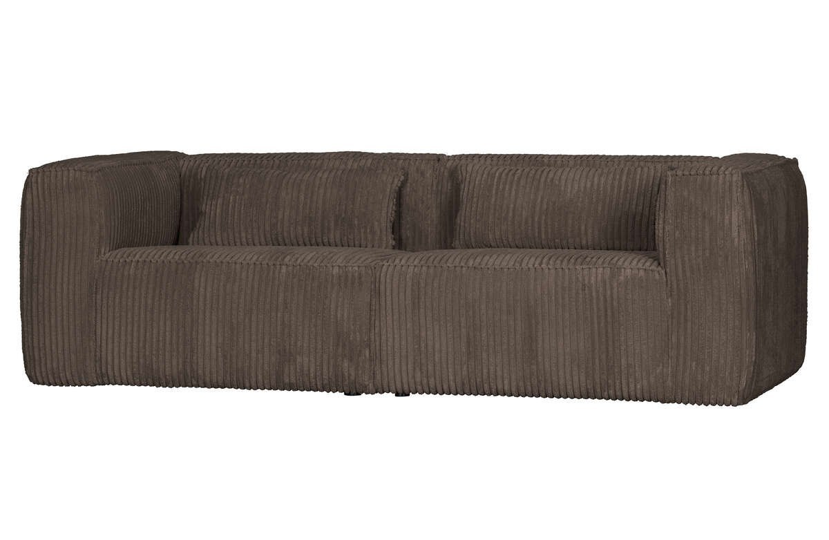 Sofa 3,5-osobowa sztruksowa brązowa BEAN