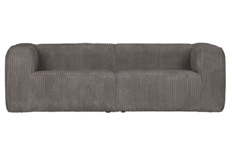 Sofa 3,5-osobowa sztruksowa szara BEAN