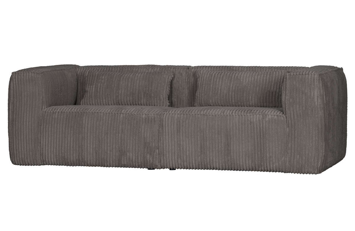 Sofa 3,5-osobowa sztruksowa szara BEAN