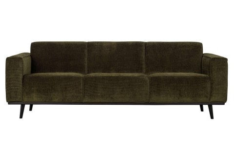 Sofa 3-osobowa sztruksowa ciepła zieleń STATEMENT RIB