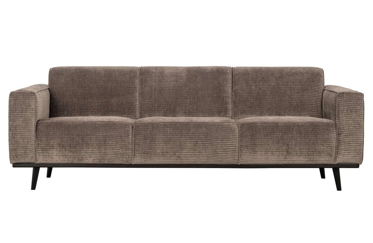 Sofa 3-osobowa sztruksowa ciemnoszara STATEMENT RIB