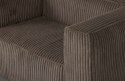 Fotel sztruksowy szeroki brązowy BEAN RIB