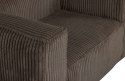 Fotel sztruksowy szeroki brązowy BEAN RIB