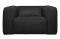 Fotel szeroki z poduszką grafitowy BEAN