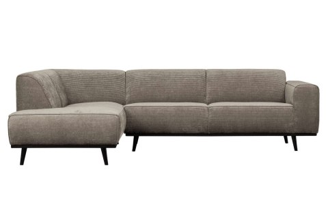 Sofa narożnik sztruksowy lewy gliniany STATEMENT RIB