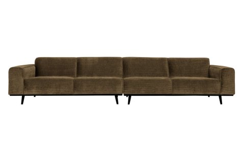 Sofa 4-osobowa sztruksowa ciepły brąz STATEMENT XL