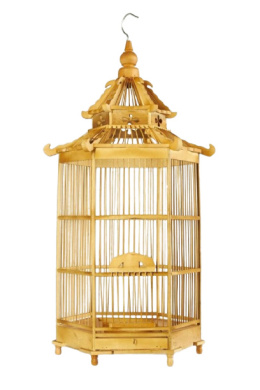 Lampion klatka z bambusa Etno 2