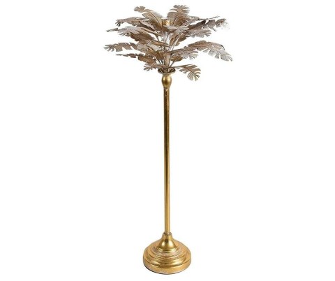 Świecznik metalowy palma Barok Old 1